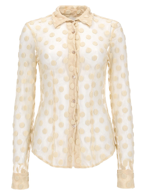Camicia In Mesh A Pois