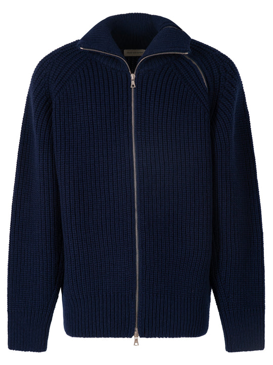 Maglione Monty Con Zip Completa E Collo Alto