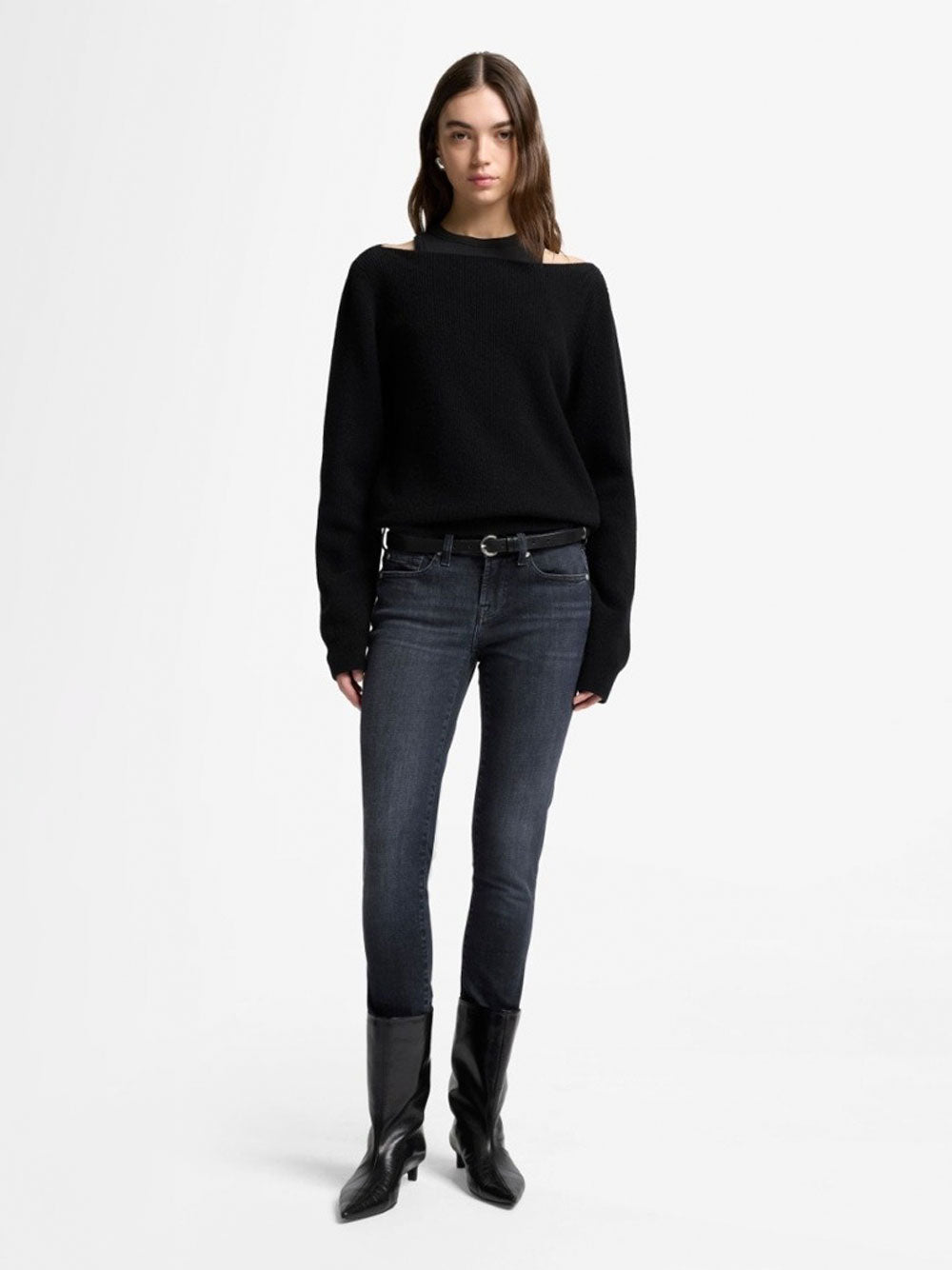 7 For All Mankind Skinny - Nero | 6d51c6be7a8d1b7b430d8b2d8c418bc5302f4806