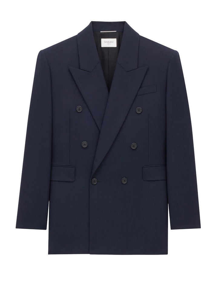 Saint Laurent Paris Blazer - Blu | 4bd4001871708f10936b0607ed450b53b0ef703e