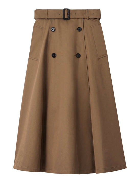 Gonna Trench Midi In Gabardine