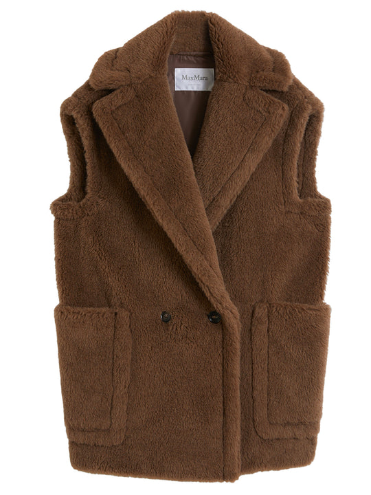 Gilet In Teddy In Alpaca E Lana