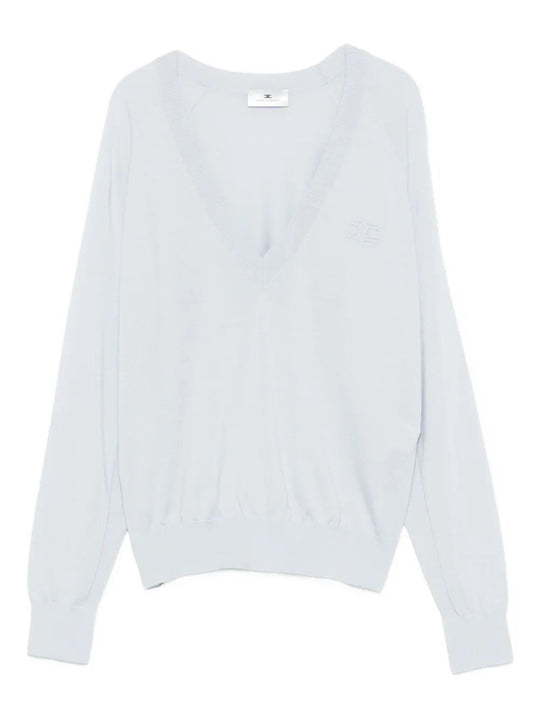 Maglia Con Scollo A V In Misto Lana