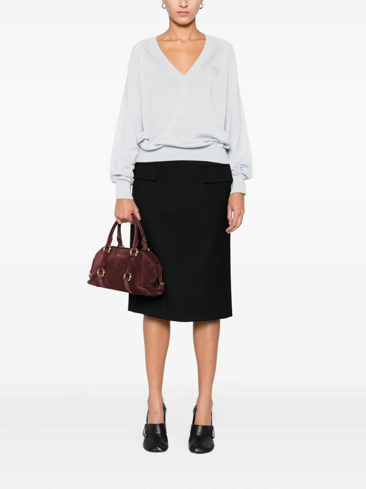 Elisabetta Franchi V neck - Blu | 5247bd3344c6b9aa8f8f947ef47ff09717f03bdd