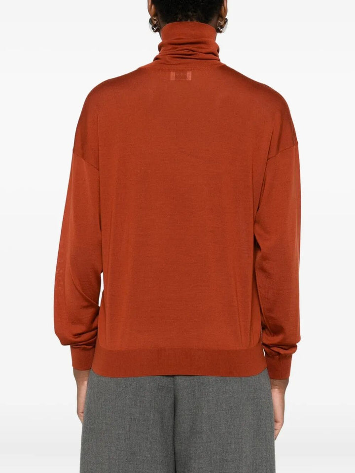 Saint Laurent Paris Turtle neck - Rosso | e92d6a57a89e35207f08b25236d044becbffea6f