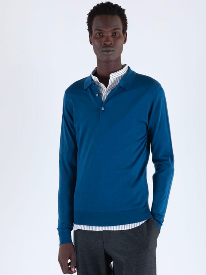 John Smedley Polo neck - Blu | 656e983bb17fbbb93901a5331af1bfb53ac5ac4b