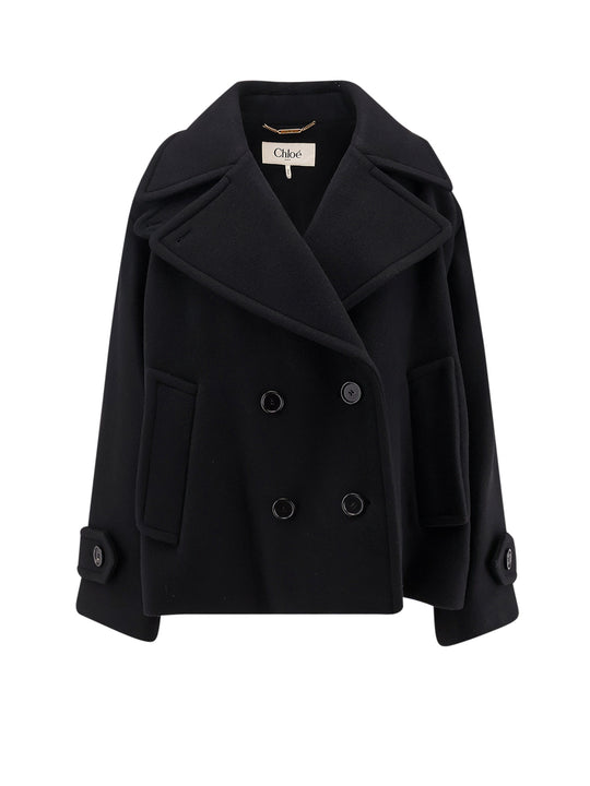 Virgin Wool Blend Peacoat