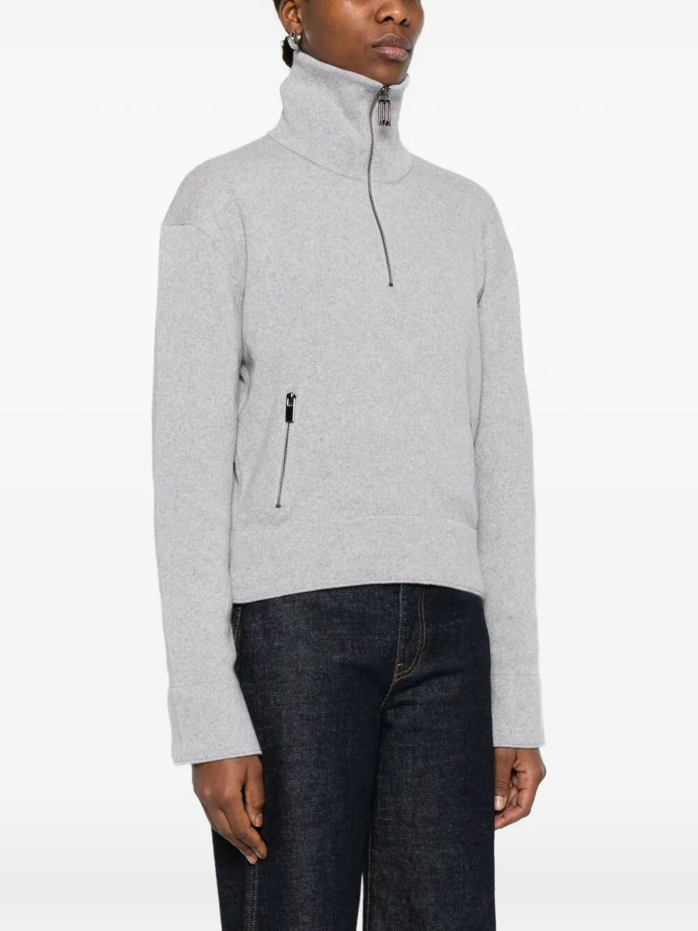 Victoria Beckham Turtle neck - Grey | cfb470c012172f29063427d63bc58b22c2866132