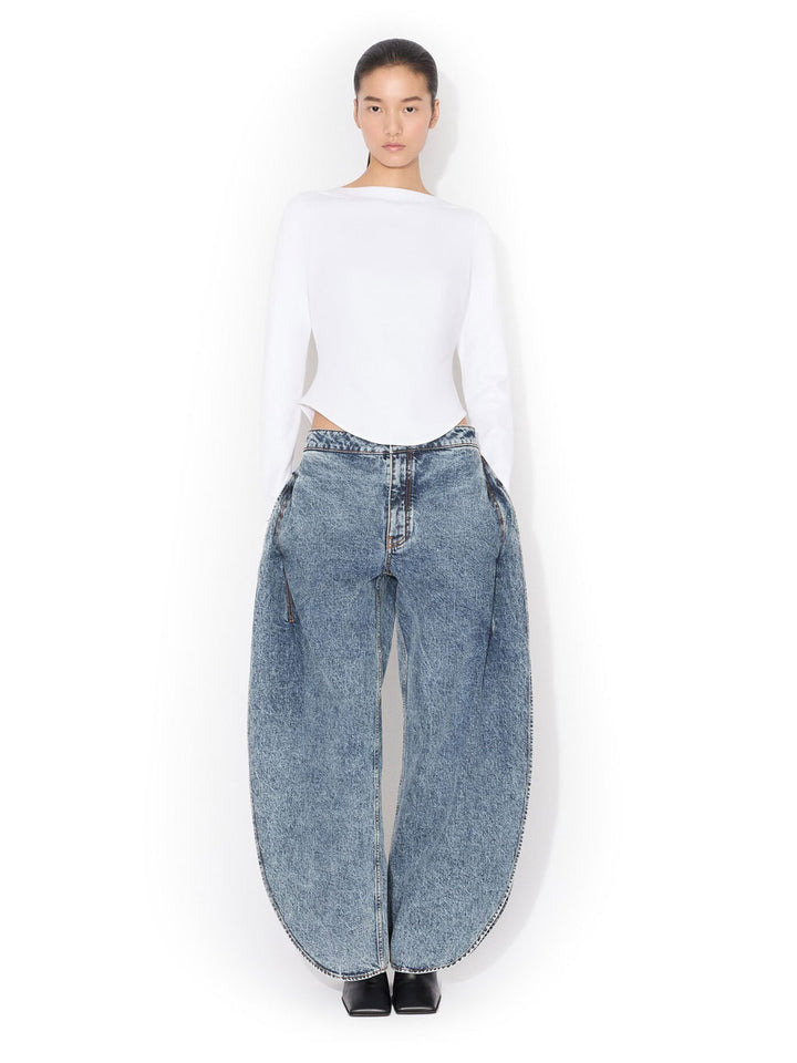AlaÏA Wide leg - Blu | 7a943fe93fa0c308eea72ca5b2b634e252894452
