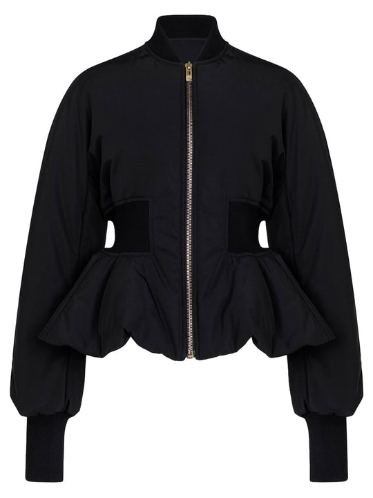 Bomber Peplum In Nylon