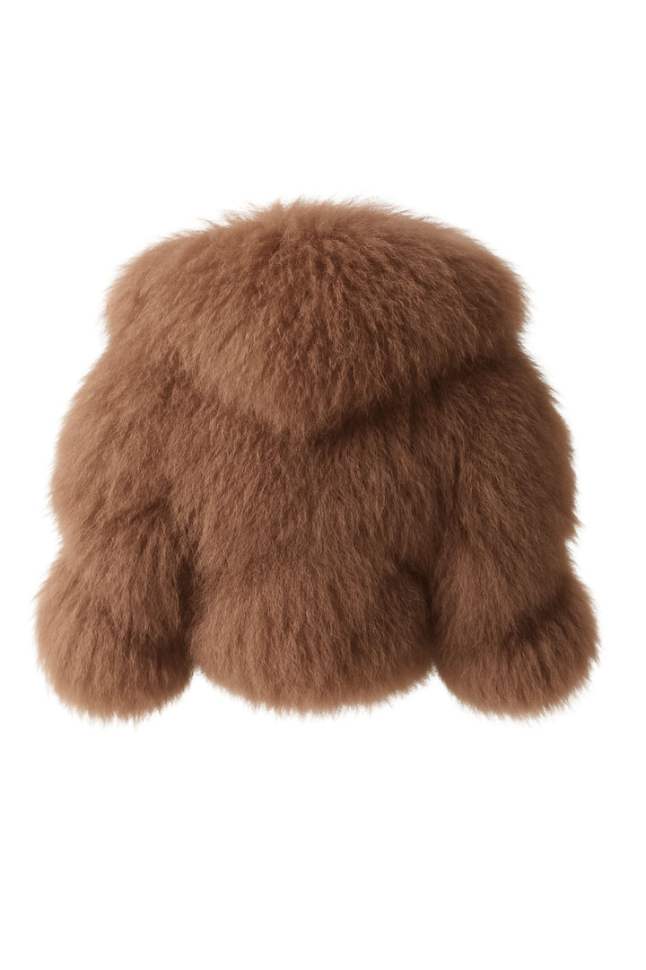 Cappotto Arianna camel in mongolia