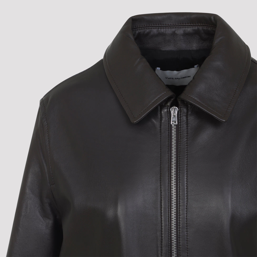 Yves Salomon Leather - Marrone | 8b541d7fba7e1408a4da2fdf927519321b0bfe0a