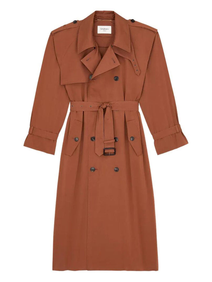 Saint Laurent Paris Trench - Marrone | d624c0e3d445f0e7e0946f53d865be5b6215ff55
