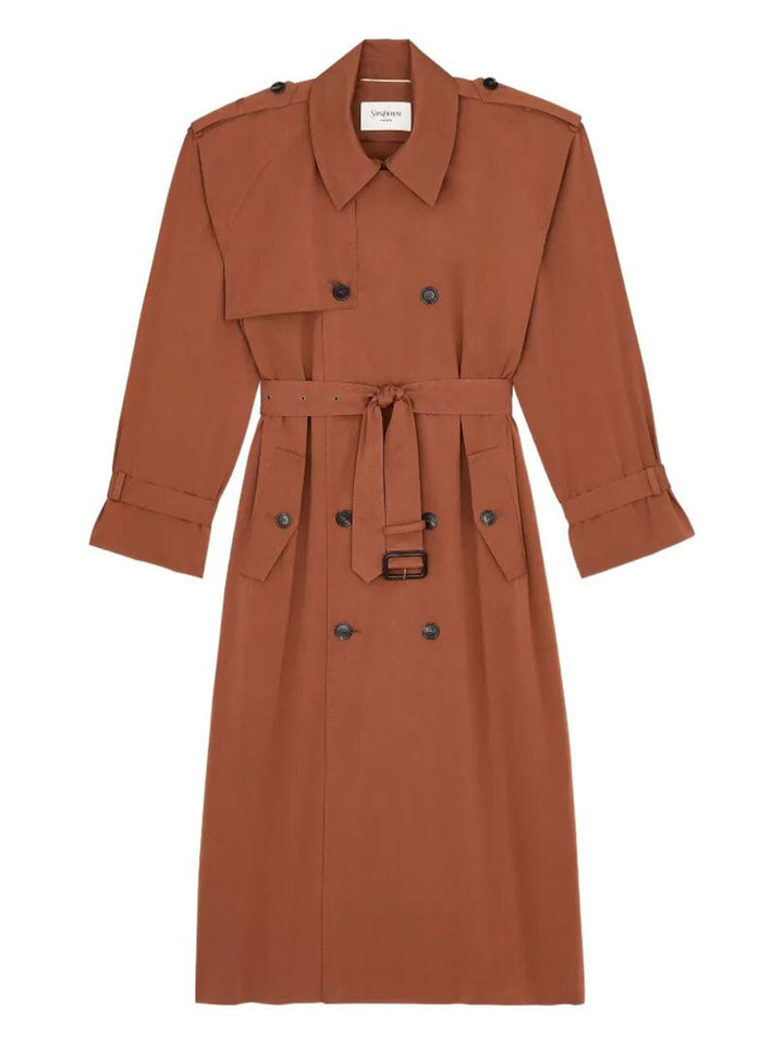 Saint Laurent Paris Trench - Marrone | ddc017f3aacb546d3e7464a006f1fcfb1f4d0b6f