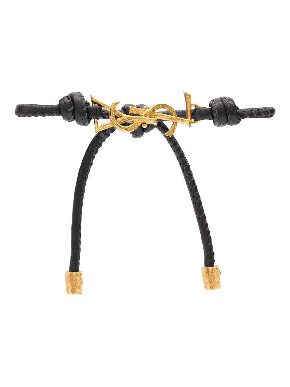 Saint Laurent Paris Bracciale - Nero | 0ee41143fbe9b329d315b49086d86751c390feba