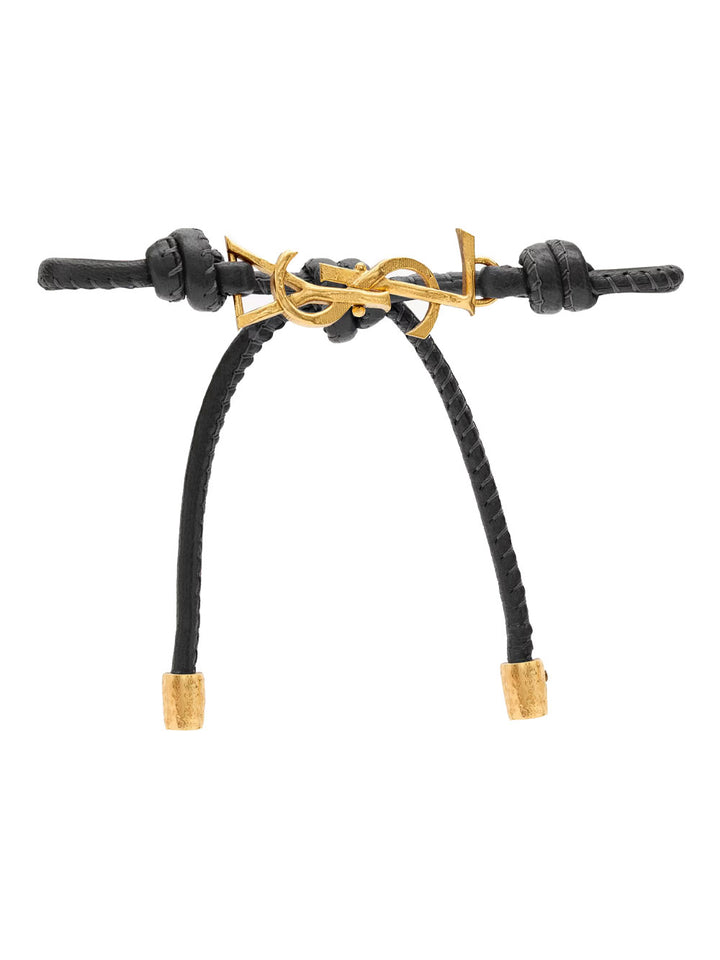 Saint Laurent Paris Bracciale - Nero | 0ee41143fbe9b329d315b49086d86751c390feba