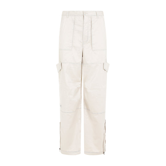Beige Polyester Pants