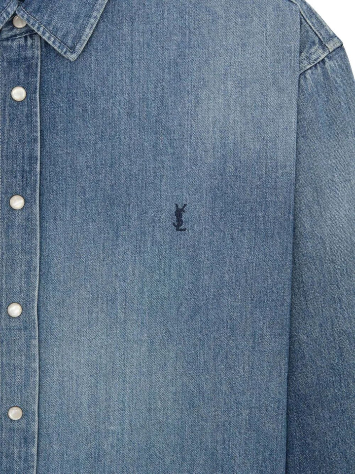 Saint Laurent Paris Denim&leather - Blu | d8bead7e68760c7ca600a194d104b9f76e3e8c0e