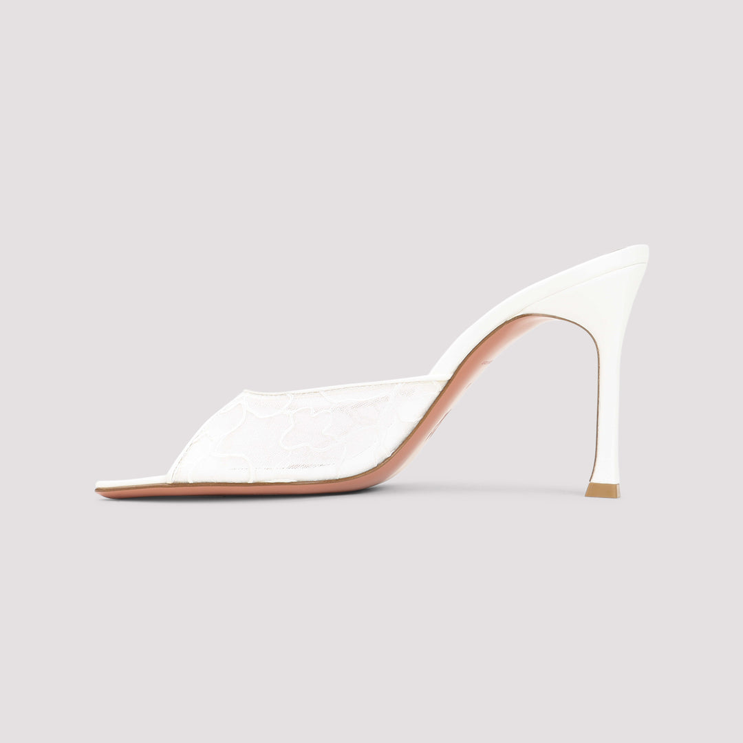 Amina Muaddi Mules - Bianco | fd653b1797ec1cf9646a973b2bfc5802e58977f6