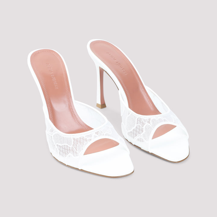 Amina Muaddi Mules - Bianco | a4db9274475af42a4b61b052ac599af4d36a5322