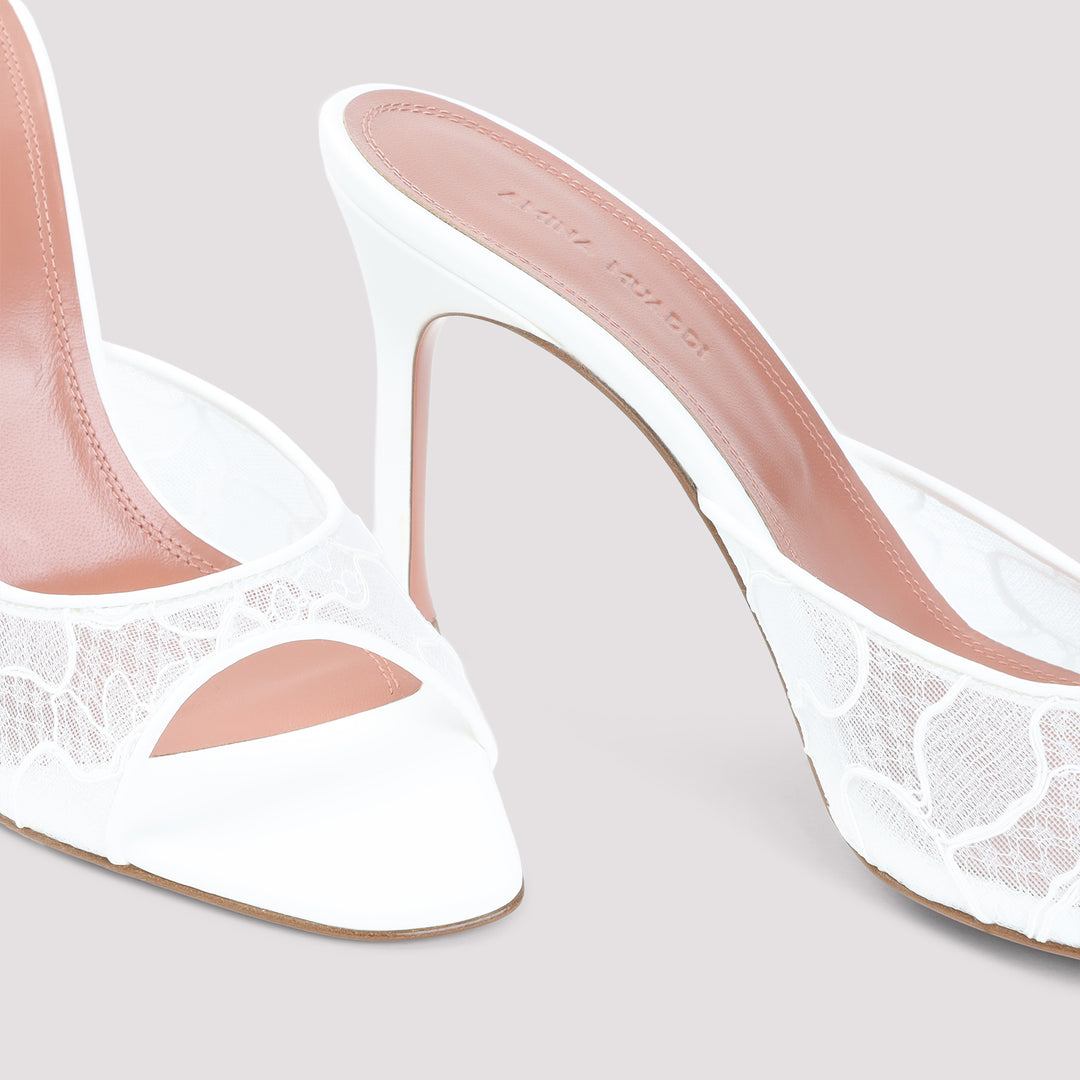 Amina Muaddi Mules - Bianco | 6697e62e60e5dd9937ba18c36d2428756058a6b9