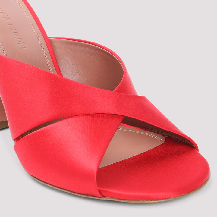Amina Muaddi Mules - Rosso | 67d7a2b0b2703d690b19206e594db39621b3354b