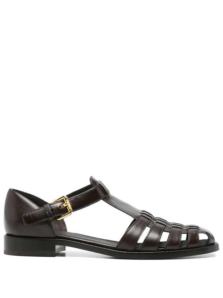Amina Muaddi Mules - Marrone | ef534a2209c0705fd6fe7c4a31c987a75c1770da