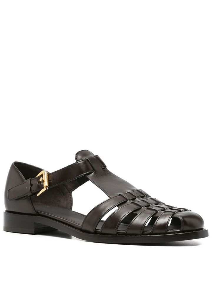 Amina Muaddi Mules - Marrone | d870f3f629e89348ca8079f1726890f78dc41973