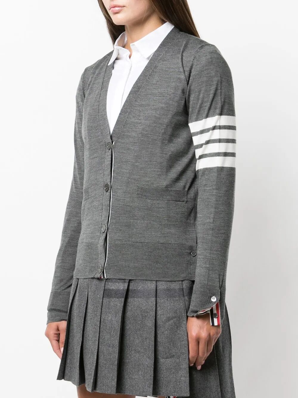 Thom Browne Cardigan - Grey | 9f1e27b72cfcff7517e7ee0b138b236c1d9a9ef5