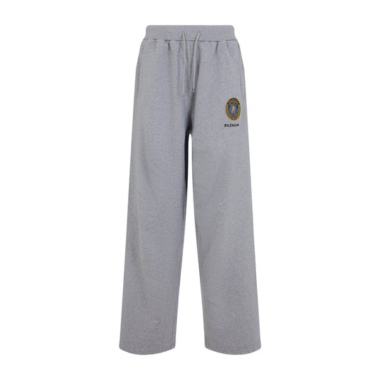 Grey Oversize Cotton Track Pants