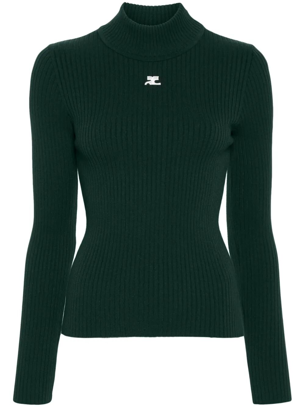 Courreges Turtle neck - Verde | 5b8b37676ddf50e4ecf2d036bb07a4f5dd85fe26
