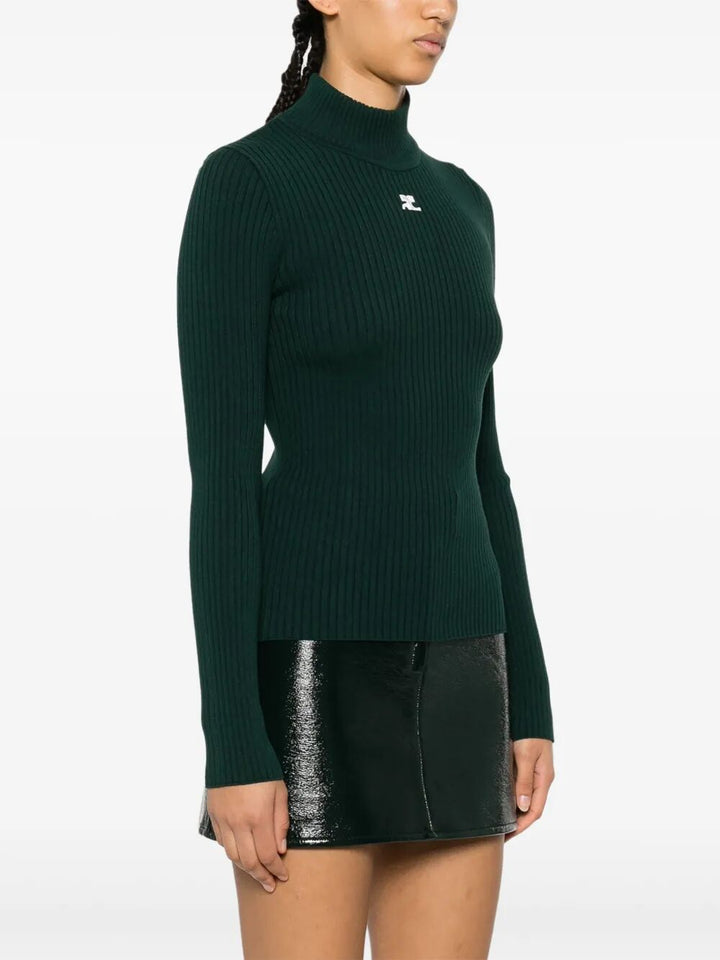 Courreges Turtle neck - Verde | 9855e480c9be43dcf654ec2a9bb14c41535b179a
