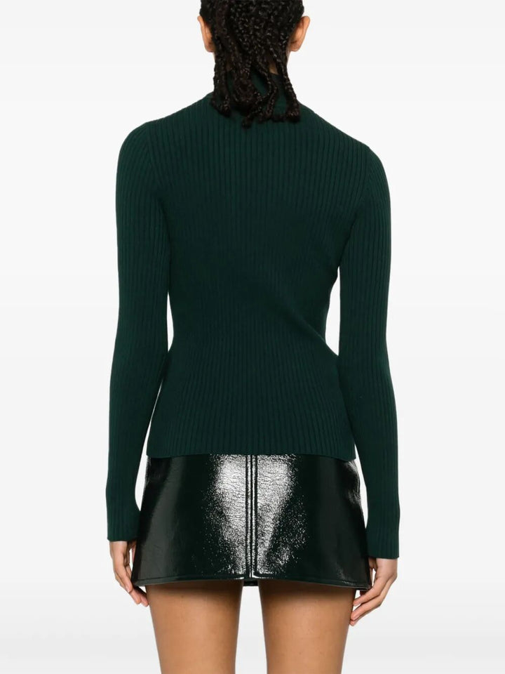 Courreges Turtle neck - Verde | 9ec46c3fafa0b5f1b6ada38acb1aa4756dbd6e70