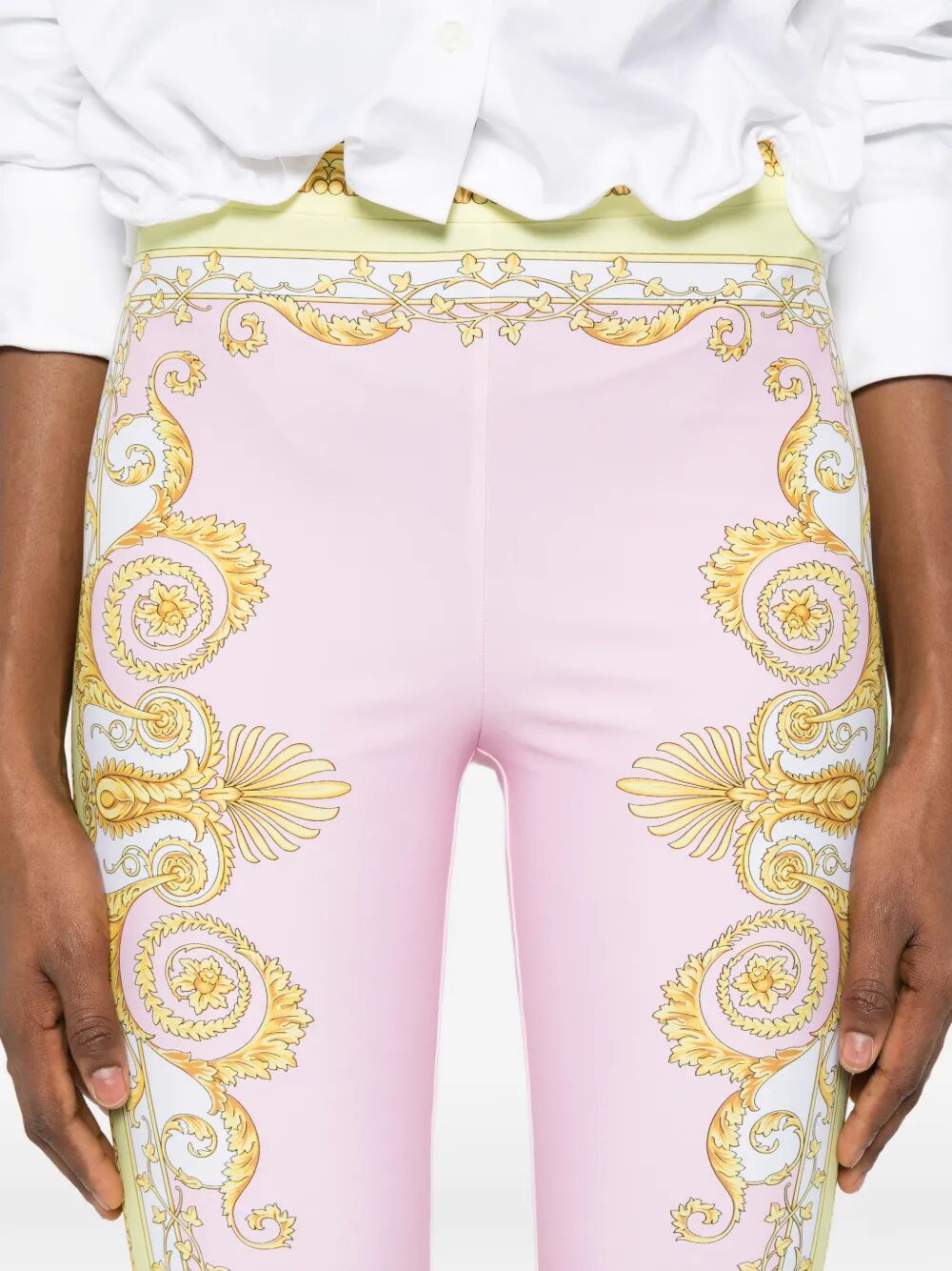 Versace Leggings - Pink & Purple | 4368c25e50aeb4e1ca8fbaaea88d7e62fce2be1b