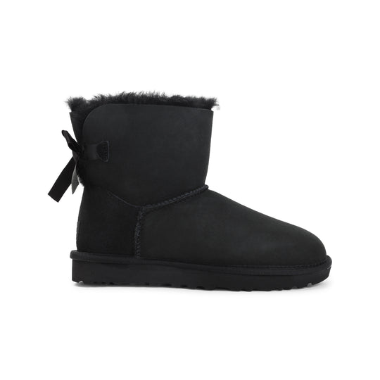 Black W Mini Bailey Bow Ii Suede Leather Boots