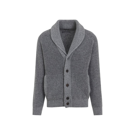 Grey Cashmere Cardigan