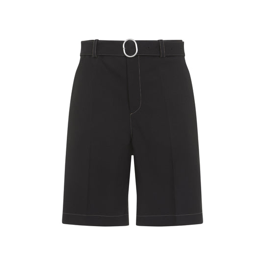 Black Polyester Shorts