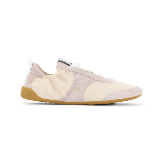 Beige Kick Nylon Sneakers