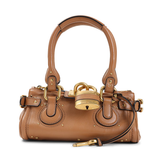 Brown Paddington Buffalo Leather Handbag