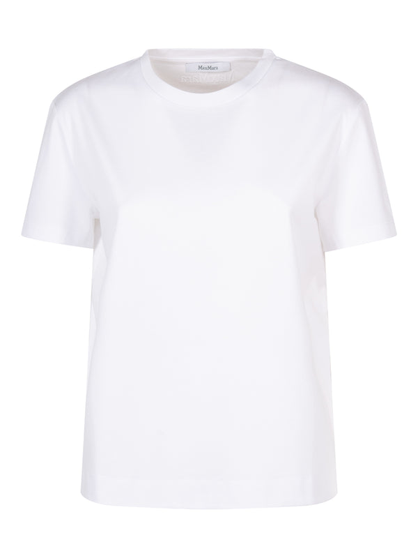 T-Shirt In Cotone Con Ricamo Logo Sul Retro