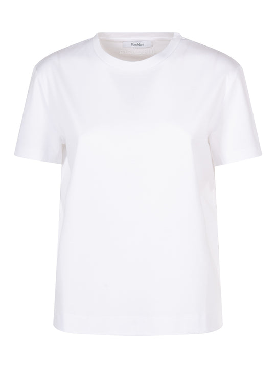 T-Shirt In Cotone Con Ricamo Logo Sul Retro