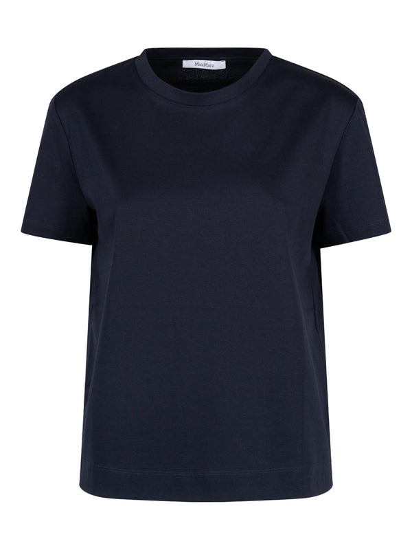 T-Shirt In Cotone Con Ricamo Logo Sul Retro