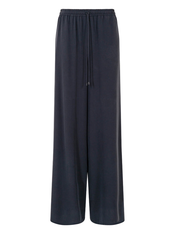 Pantaloni Larghi In Seta Lavata