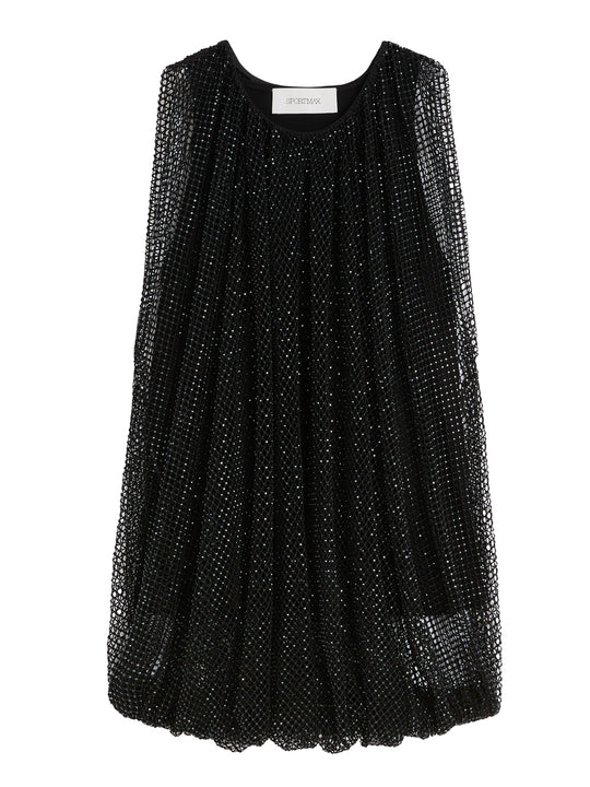 Mesh Top With Crystals