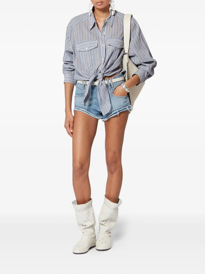 Marant ÉToile Striped - Blu | c2e397930501d4b3acdce5a72d2feb06fb209f43