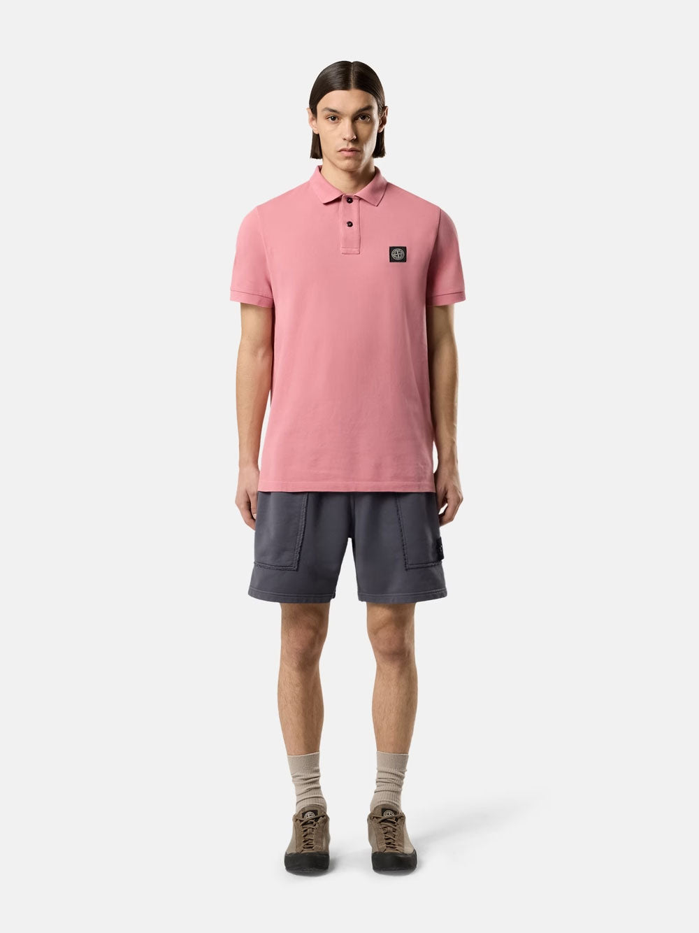 Stone Island Polo - Pink & Purple | 409f34a2b5c0f854148d3dfd886947fa93ae1d46