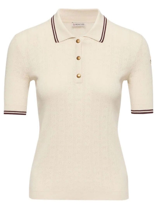 Polo In Cotone Con Motivo Rombi E Logo