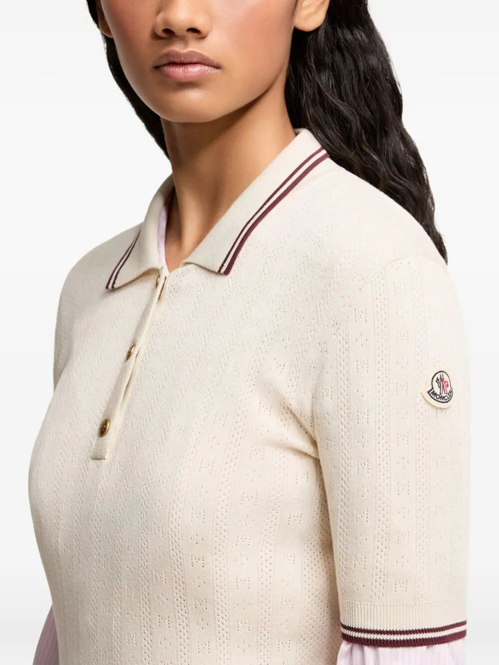 Moncler Polo - Nude & Neutrals | 4ce287e01b709b7dbd5d45acfe77e000186c21d7