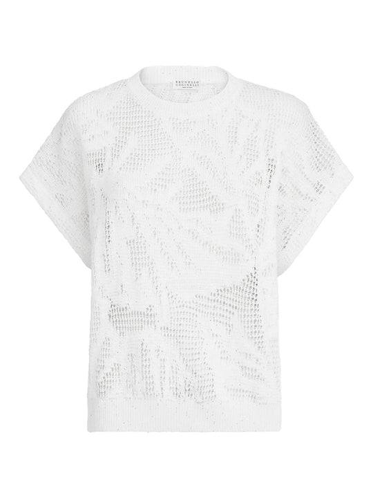 T-Shirt Dazzling Water Lillies In Maglia Di Lino E Cotone