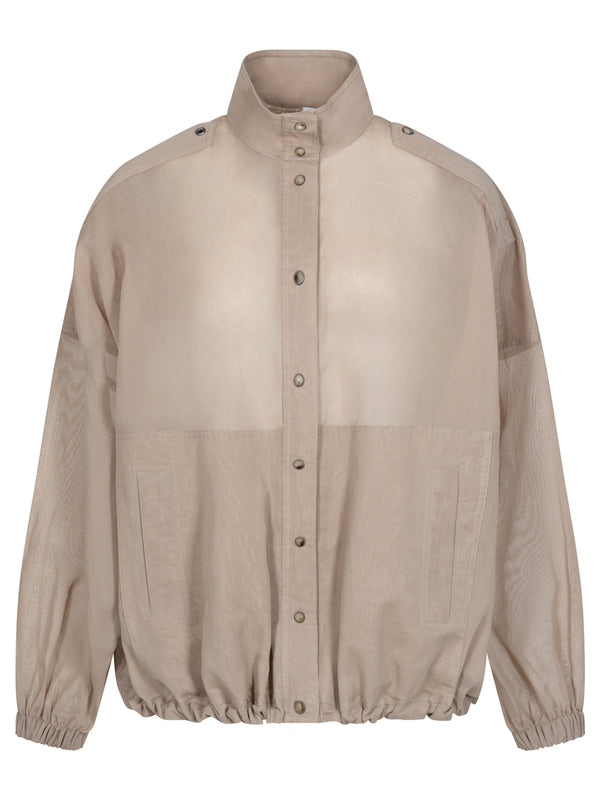 Giacca Bomber Trasparente In Cotone